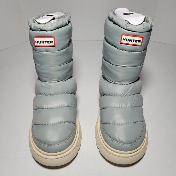 Hunter Maribel Lug Sole Insulated Waterproof Snow Booties in Taupe - Picture 3 of 7